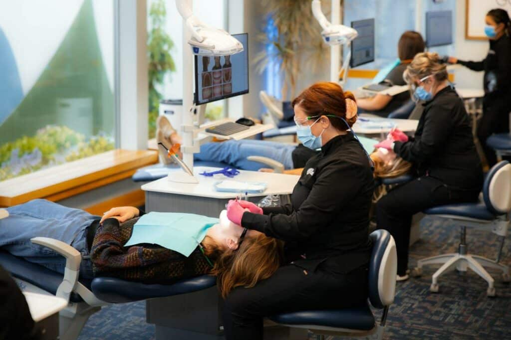 teen getting orthodontic treatment at Greg Brown Orthodontics