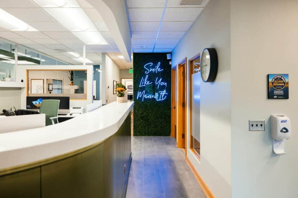 Greg Brown Orthodontics clinic reception area